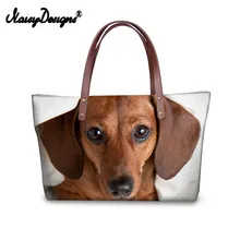 Парусиновая сумка-шоппер много больших Сумки Для женщин дизайнерский бренд сумки на ремне женские 3D Ши-тцу принт сумка Bolsas Femininas sac