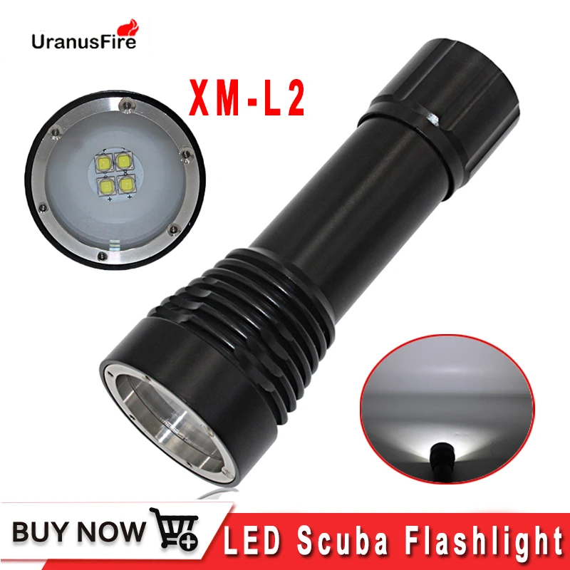Underwater Scuba Diving Flashlight Waterproof Light Torch Photography Video Lamp
