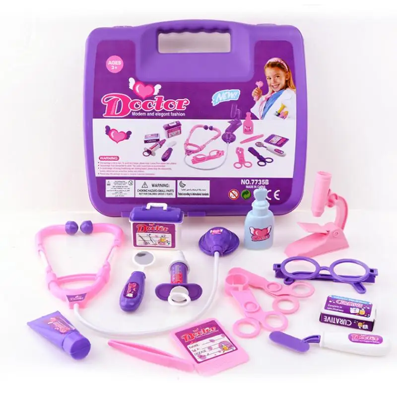 

Peradix 14PCs Medical Kit Nurse Doctor Set Children Pretend Play House Juguetes Pretend Play Toys Doctora Juguetes