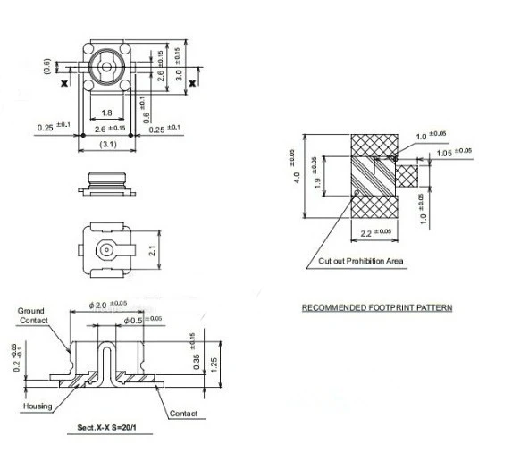 20 шт. UFL seat IPEX/разъем IPX U.FL R SMT RF разъемы антенны 20279 001E для антенны|Хранилища