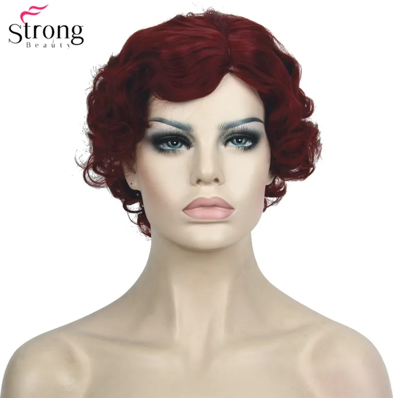 TY 321 #BUG Flapper Wig  Burgundy Retro wigs (1)