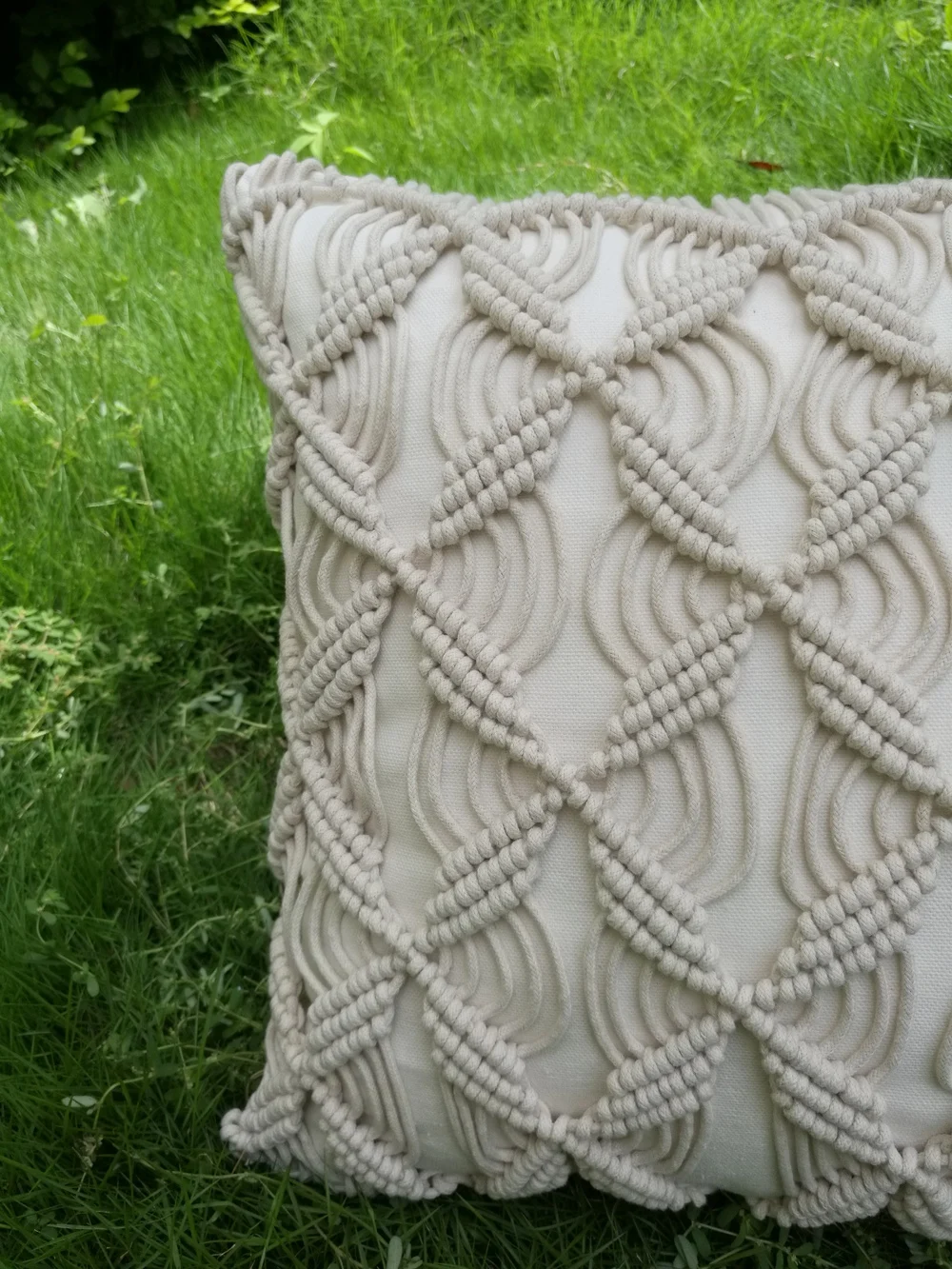 Macrame cushion cover Bohemian throw pillow cover / wedding decorative cushion sham custom size and color