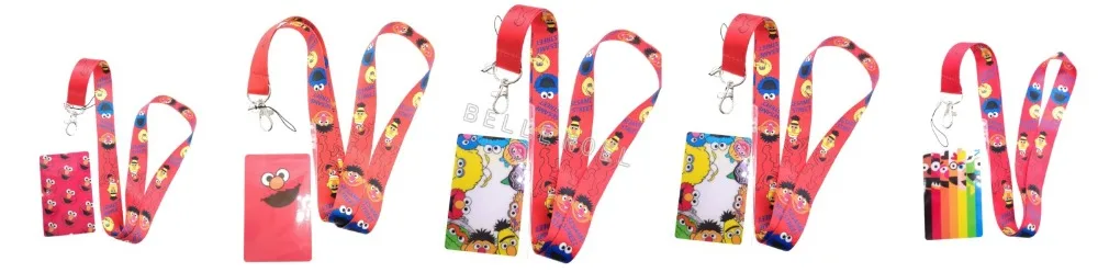 

1 Pcs Cartoon Sesame street Neck Straps Lanyards Mobile Phone,ID Card,Key Condole belt Mixed L1203