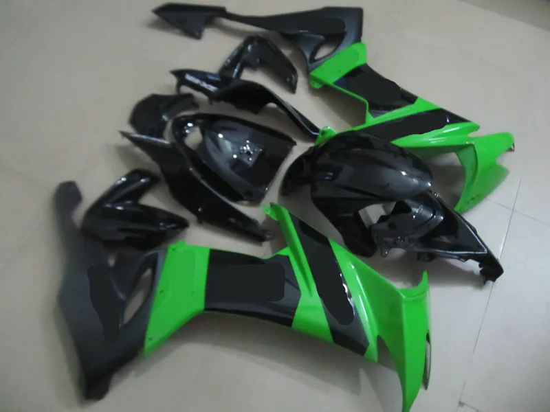 

Motorcycle Fairing kit for KAWASAKI Ninja ZX10R 08 09 ZX 10R 2008 2009 zx10r ABS Plastic Green Black Fairings set+gifts KP17
