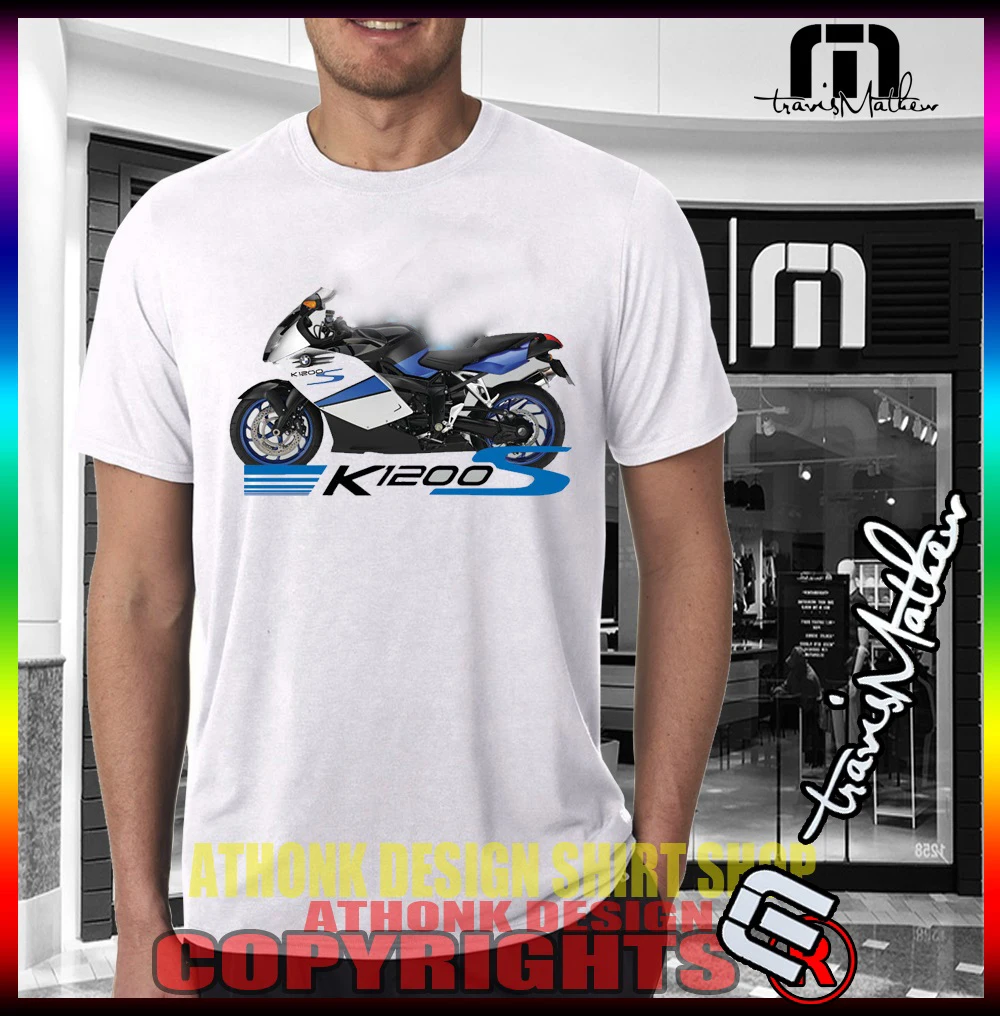 Летняя футболка с T-SHIRTIC K1200 S Motorrad 100% хлопок хит продаж 2019 | Мужская одежда