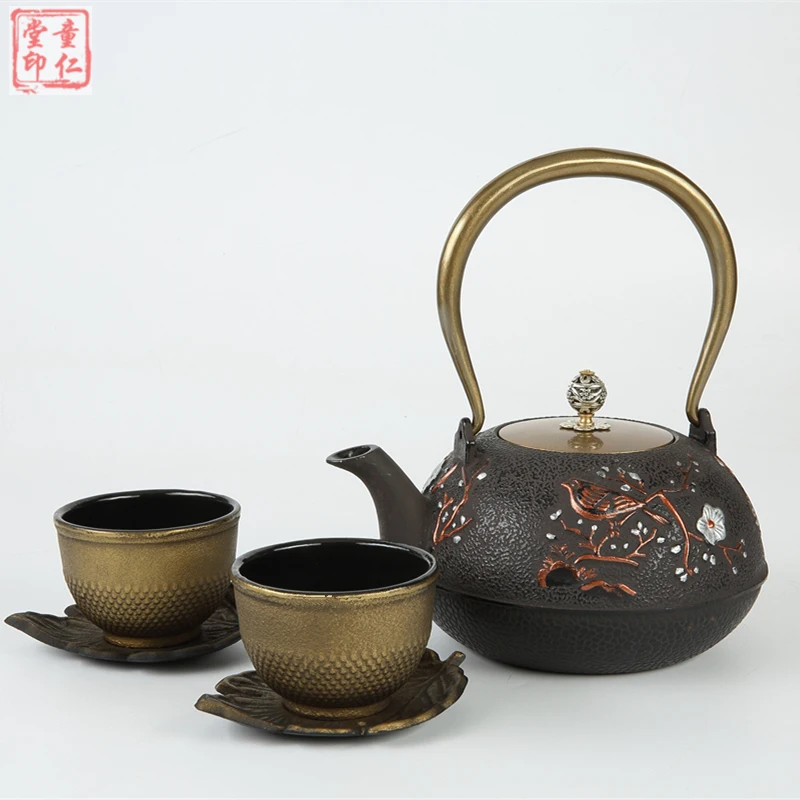 Japanese cast iron pot cup kit special Kungfu tea set antique handmade