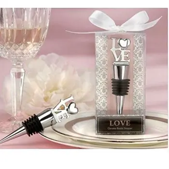 

Free Shipping 50pcs/lot Elegant Love Heart Shaped Red Wine Bottle Stopper Twist Wedding Favors Gifts Event and Party Supplies