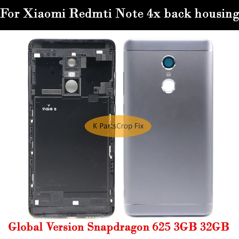 Новые запасные части для Xiaomi Redmi Note 4X 32 Гб задняя крышка батарейного отсека Корпус