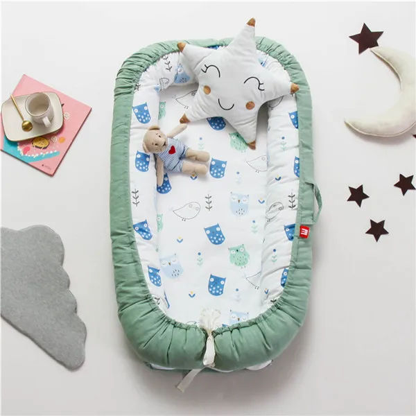 Portable Baby Nest Bed Crib Travel Newborns Cots Nursery Sleep Nest Infant Cradle Baby Bassinet Children's Bumper Crib - Цвет: C10 Baby Nest Bed