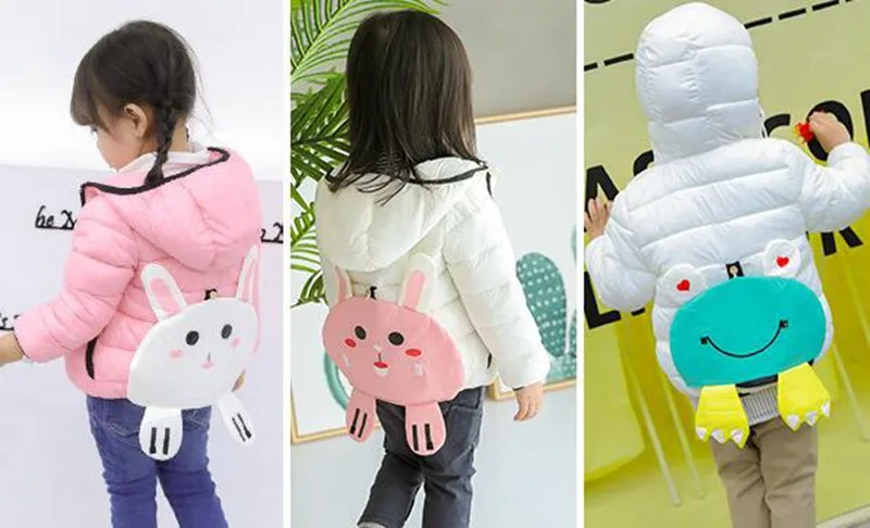 CROAL CHERIE Frog Children Jackets Boys Girls Winter Coat Foldable Bag Baby Winter Coat Kids Warm Outerwear Hooded Snowsuit   (5)