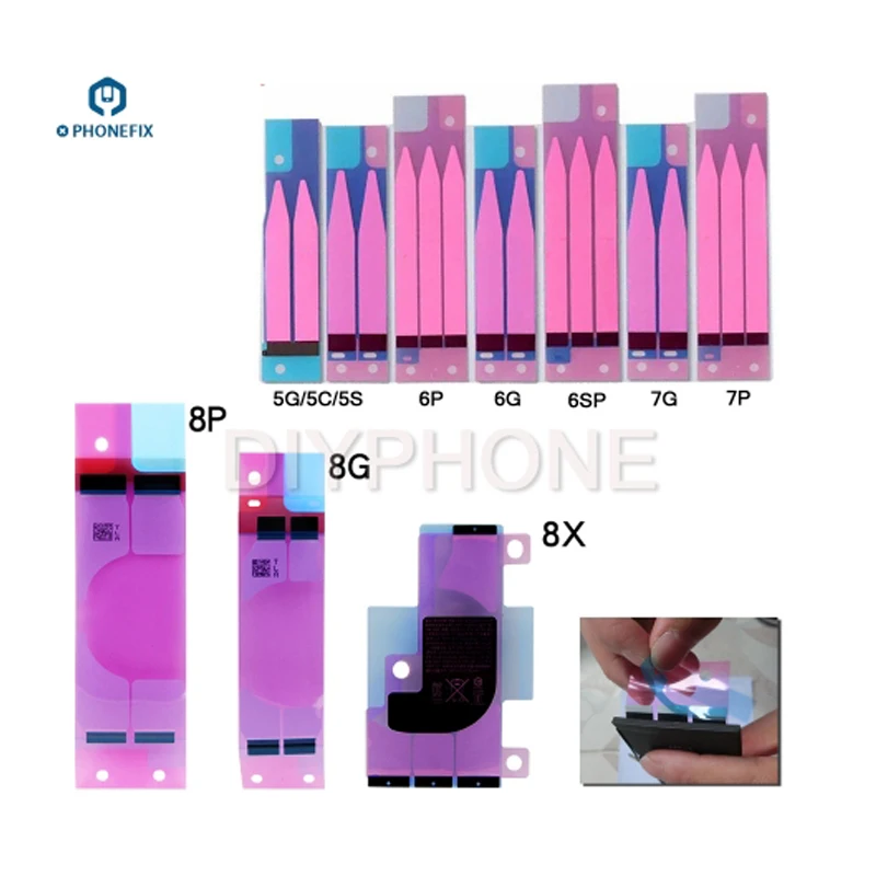Телефон антистатические батарея клейкая наклейка полоски клейкая лента Замена совместима для iPhone 5 5S 6 6S 7 8 X XR XS ремонт
