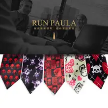 Повседневные мужские галстуки для косплея, для мальчиков и девочек, для студентов, классические, с принтом черепа, галстук, модный галстук для Хэллоуин, маленькие подарки, новинка, LD