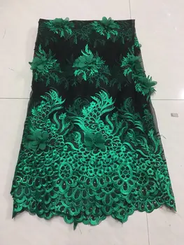 

African Beaded 3D Tulle Lace Fabric 2019 African French Lace Fabric High Quality Nigerian Embroidery Tulle French Lace Z10