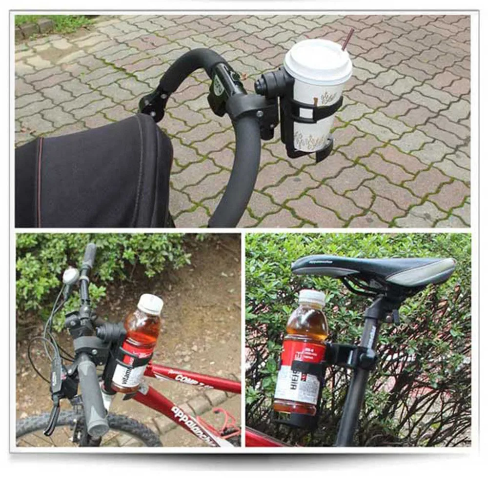 

Baby Stroller Cup Holder Bottle cage Holder Rack Universal 360 Rotatable Holder Pram Stroller Carrying Case Milk Bottles Cart