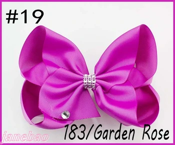 

free shipping 30pcs 8'' rhonestone hair bows big Signature Hair Bow Dance Cheerleader Pageant Bows