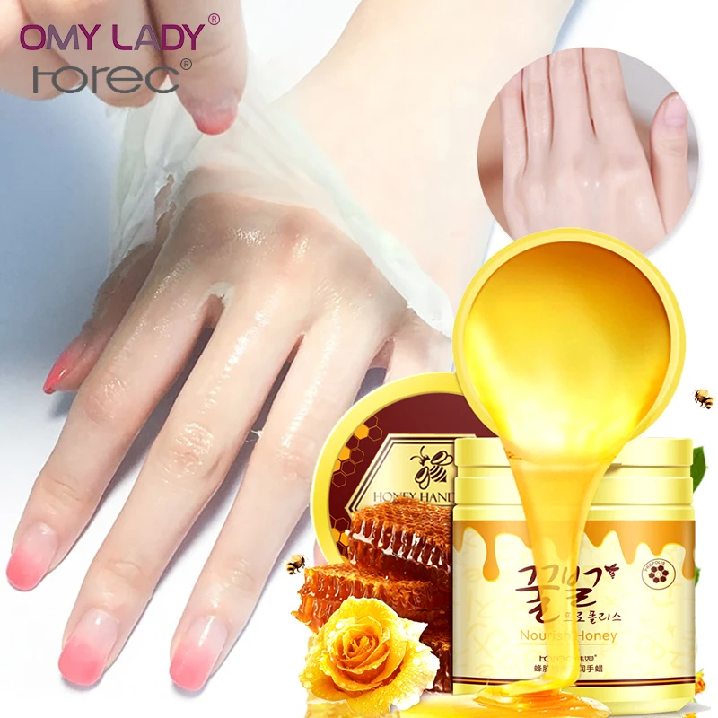 

OMY LADY ROREC Milk Honey Paraffin Wax Hand Mask Hand Care Moisture Whitening Skin Care Exfoliating Callus Hand Film Hand cream