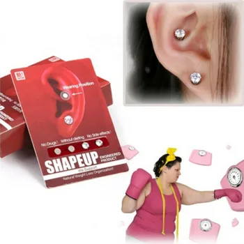 

1Pair Eyesight slimming Healthy Stimulating Acupoints Stud Earring Bio magnetic therapy weight loss earrings magnet in ear