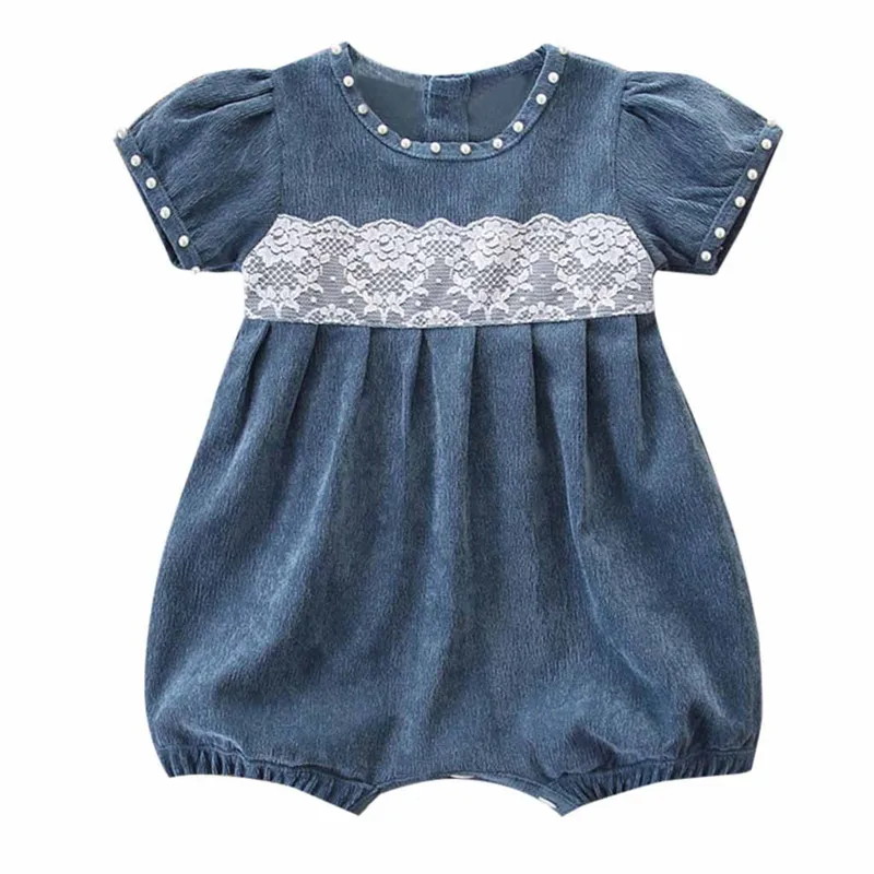 

Baby clothes Newborn Kids Baby Girl Outfit Clothes Corduroy Lace Short Sleeve Romper Jumpsuit 3M-24M baby A20