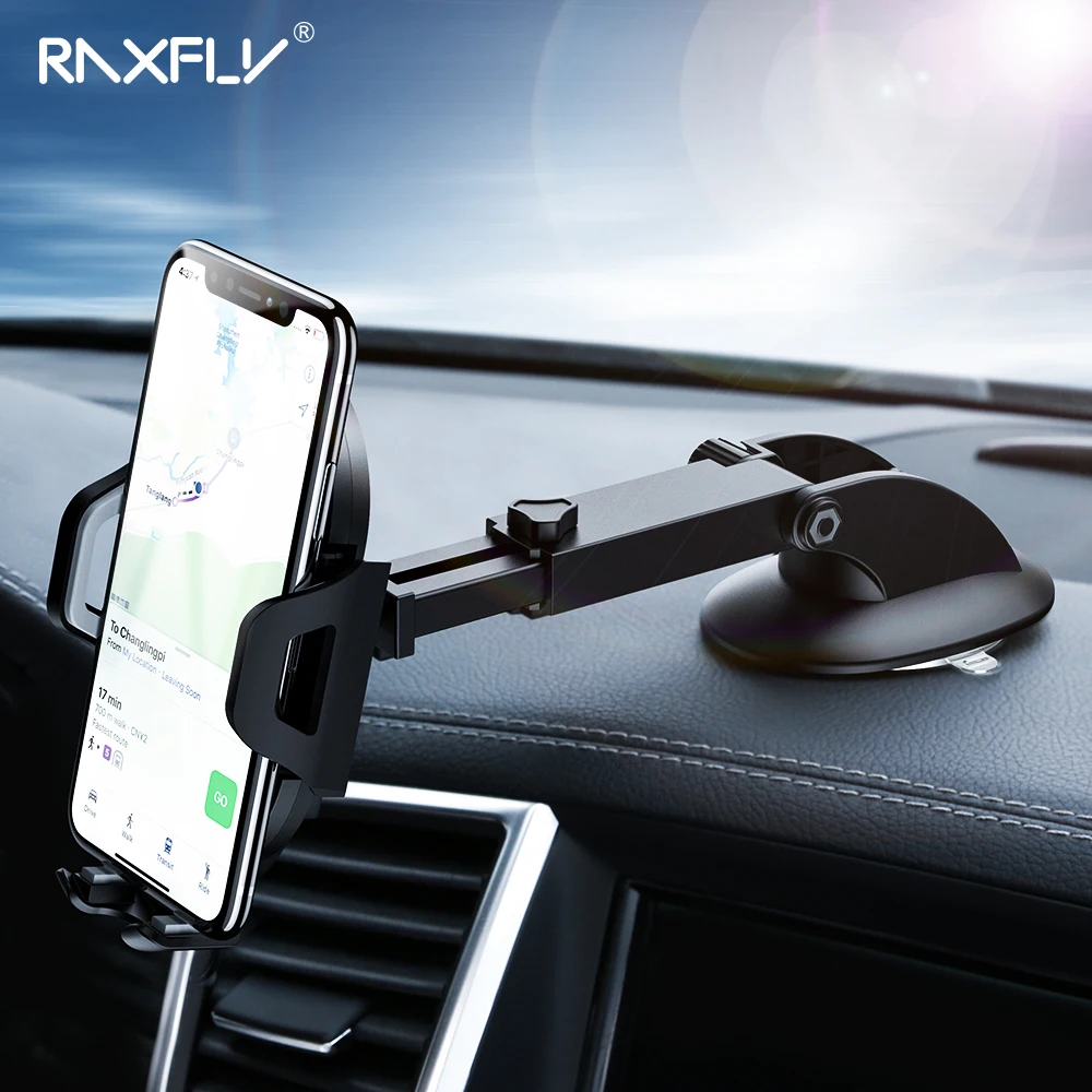 

RAXFLY Car Phone Holder For iPhone X XR XS Max Holder For Phone In Car Mobile Phone Holder Stand For Samsung S9 S8 Huawei Xiaomi