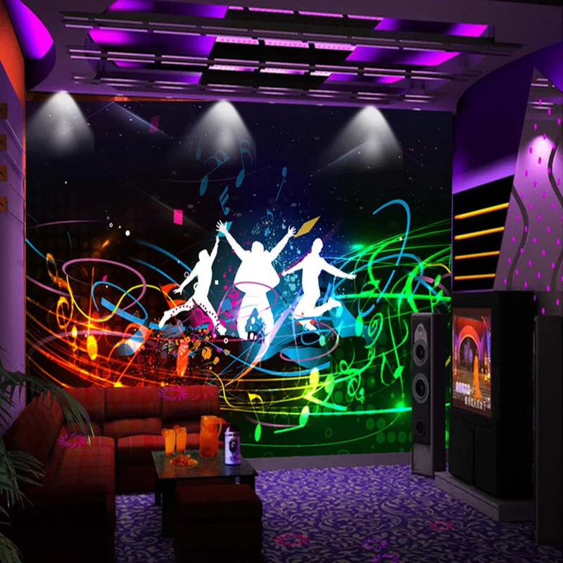 Custom Moderne Mode Stijl Muurschildering Bar KTV Muurschildering Sofa