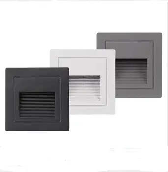 

85-265V Waterproof Led Stair Light 3W LED Footlight Night light Outdoor Step Stair Light Recessed Wall Corner Light with 86 box