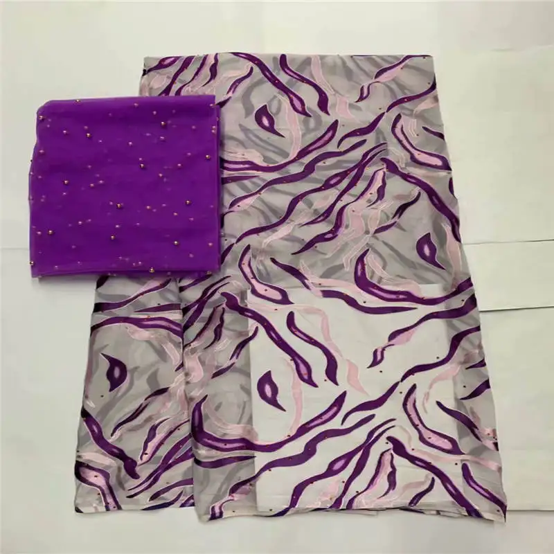 Африканская мягкая шелковая ткань для одежды аккуратная вышивка на материале с швейцарской вуалью кружевная ткань(5+ 2 ярдов/комплект)! LXF61710