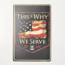 Американский армейский спецназ металлическая жестяная вывеска Бар паба домашние настенные знаки Искусство винтажные наклейки декоративные пластины плащи 20x30 см