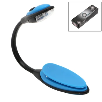 

Flexible and Adjustable Mini Striking White LED Clip Booklight Portable Travel Book Reading Light Lamp