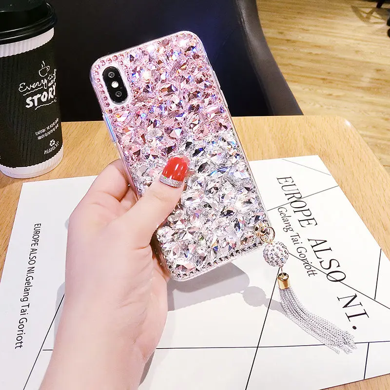Для huawei P8 P9 lite P10 P20 Pro Чехол selfie P smart coque с бриллиантовыми кристаллами цветной чехол