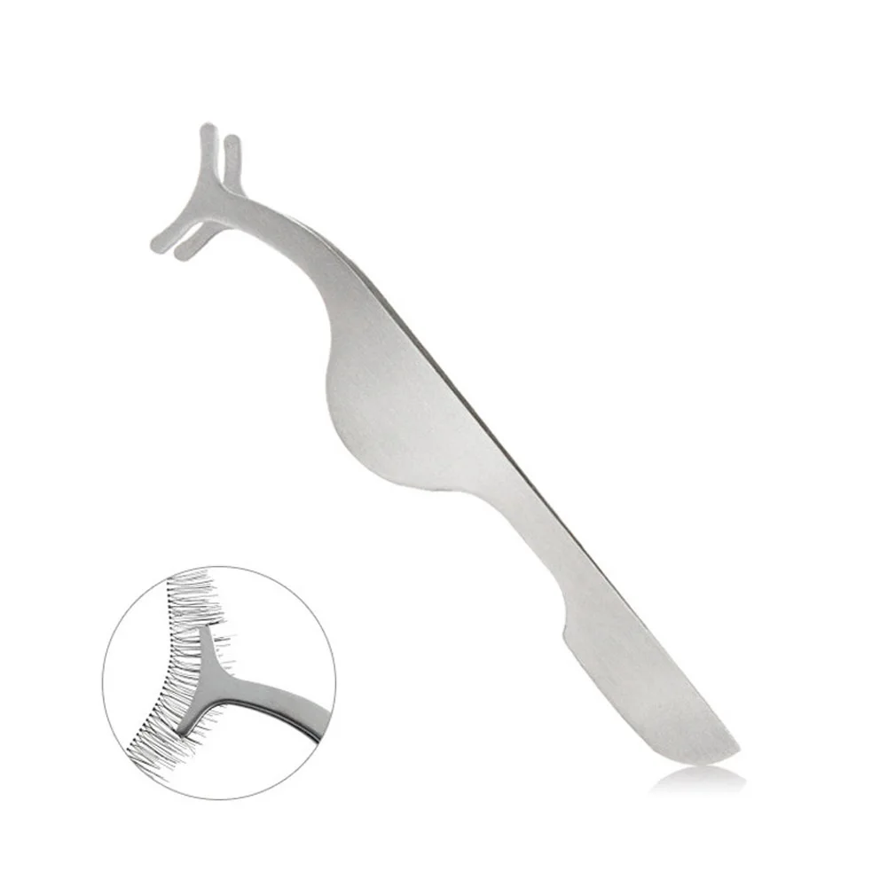 Поддельный Пинцет для ресниц аппликатор из нержавеющей стали удаления зажимов