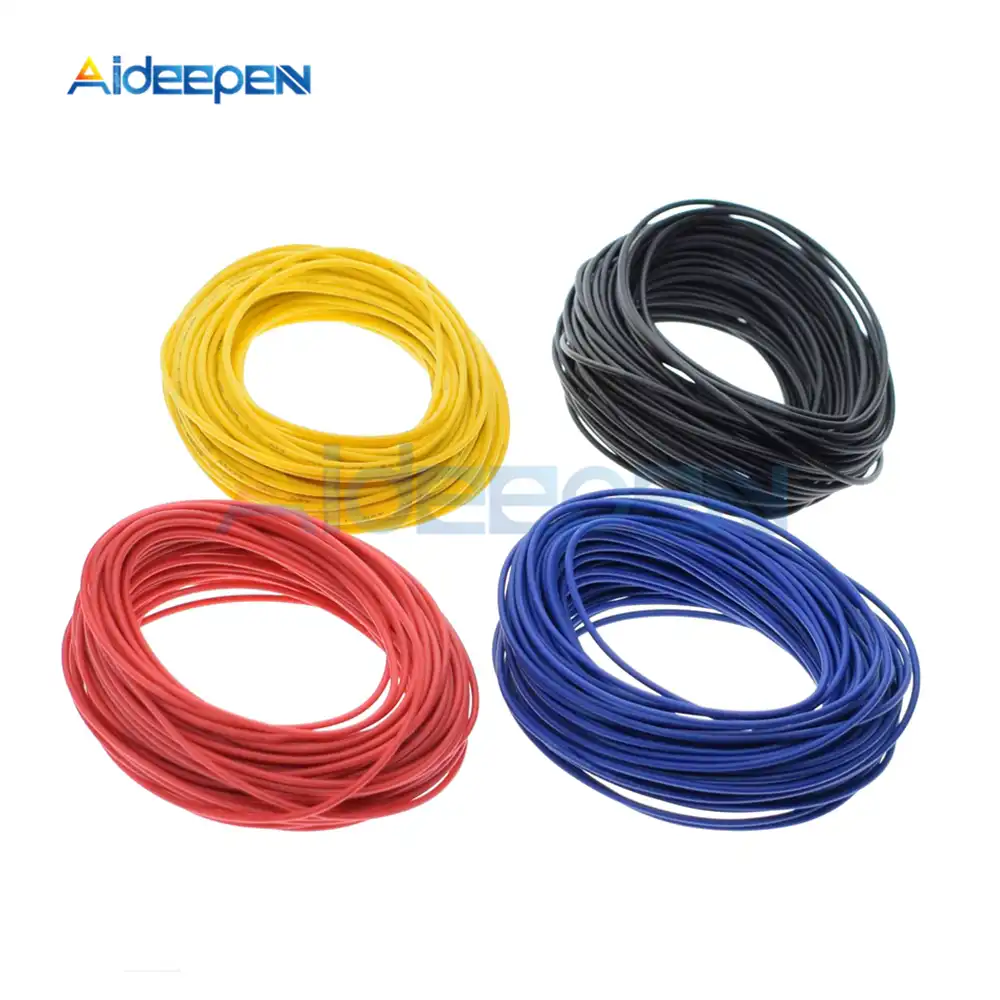 24AWG OD/_1.4mm UL1007 PVC Tinned Copper Stranded Wire Cable Cord 300V 2M//10M