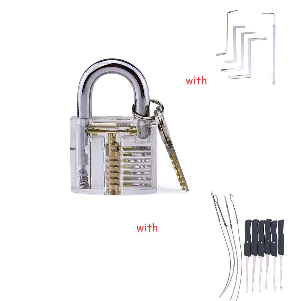 Locksmith Tools Lock Pick Set Transparent Visible Cutaway Practice