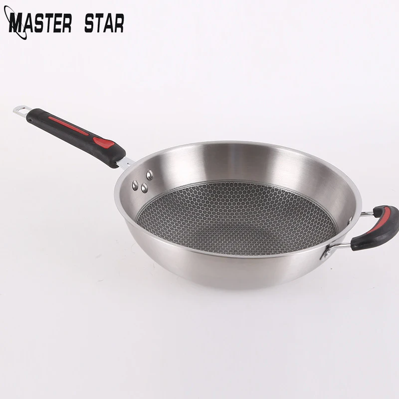 Master Star 32 см из нержавеющей стали антипригарное покрытие для газовой и индукционной плиты Высококачественная кухонная посуда