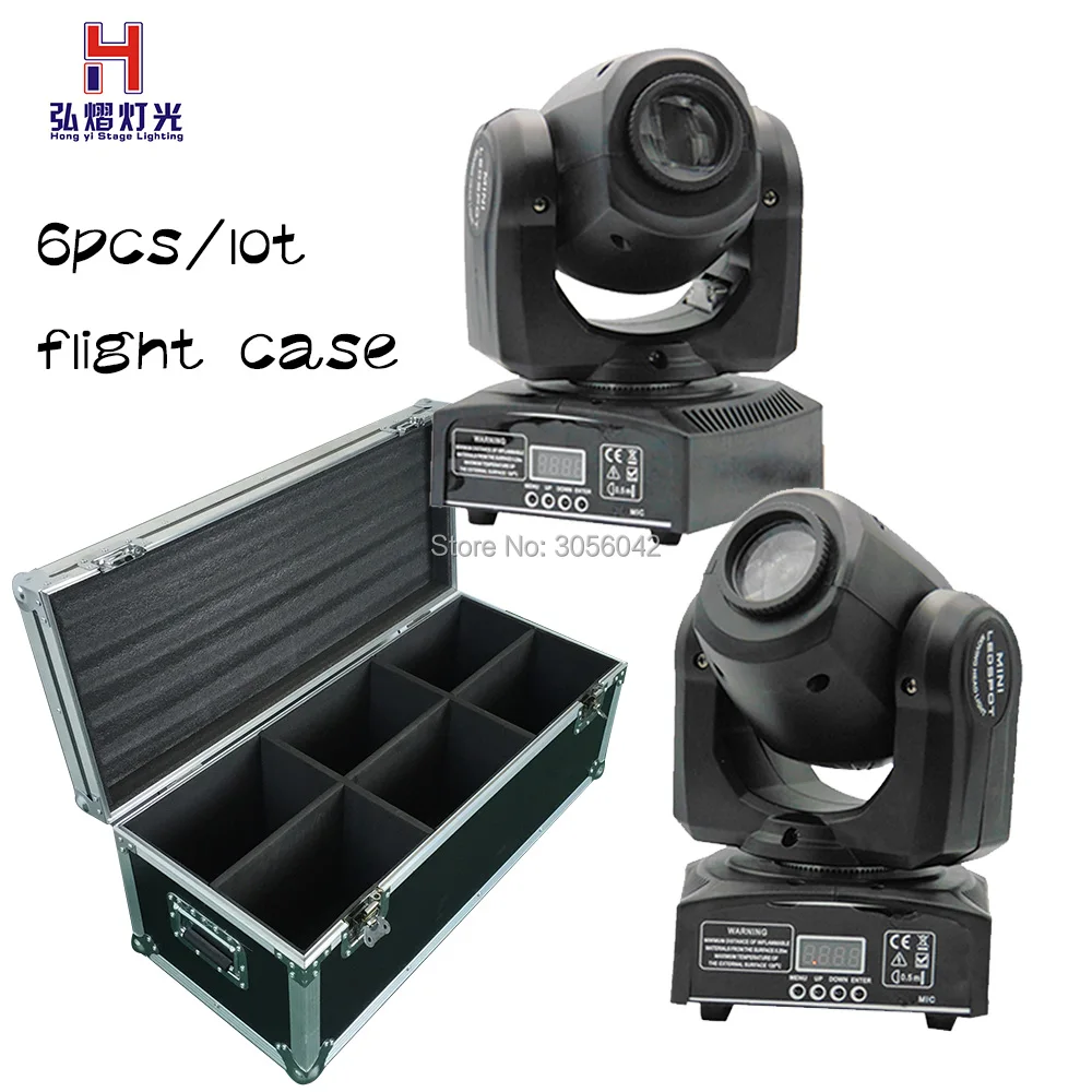 

moving head led 10W spot light color effect gobo beam light DMX effect stage lights good for dj disco flight case (6pcs/lot)