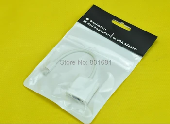 

200pcs/Lot New arrival Brand Mini displayport DP Male to VGA Cable Adapter for Apple Macbook Mac Pro Fedex shipping