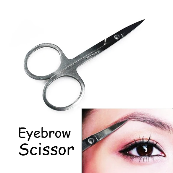 

Makeup Tool Korea Small Eyebrow Scissors Cut Manicure Nose Stainless Steel Makeup Scissors Eyebrow With Sharp Head HB88