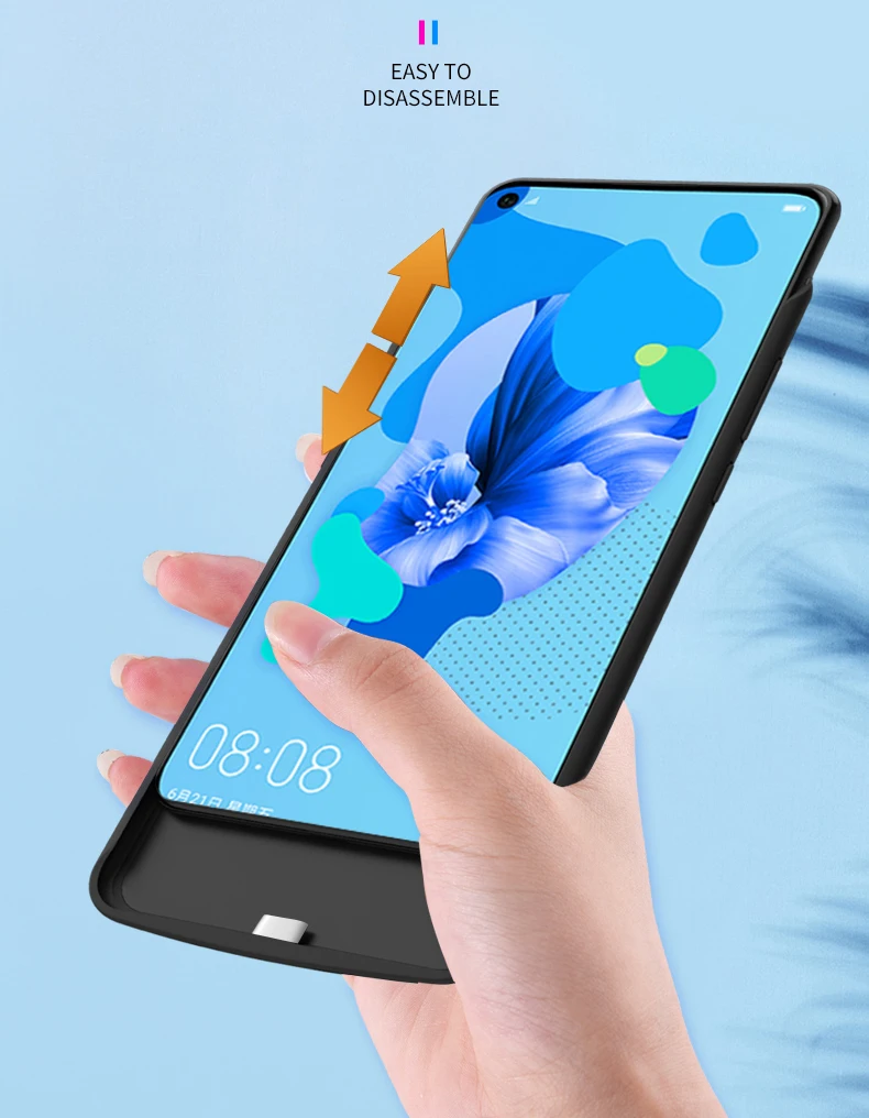 Высокое качество 6500 мАч банк питания чехол для huawei nova 5i резервного заряда батареи для huawei nova 5i Крышка батарейного отсека