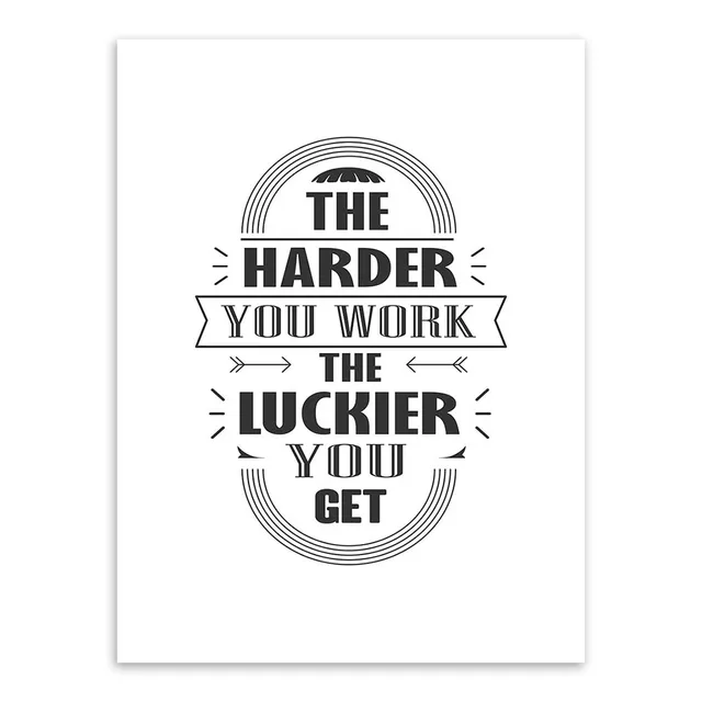 Black White Typography Motivational Life Quotes Poster Nordic Living