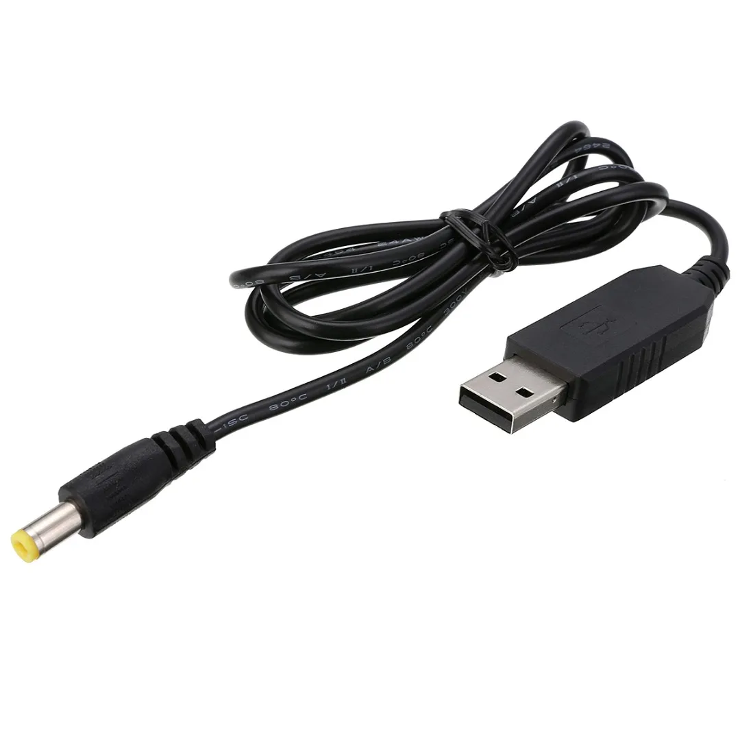 1pc DC-DC Converter Cable USB A Type Male Connector 5V to 9V/12V DC Jack 5.5*2.1mm Step-up Power Module Cable String Mayitr