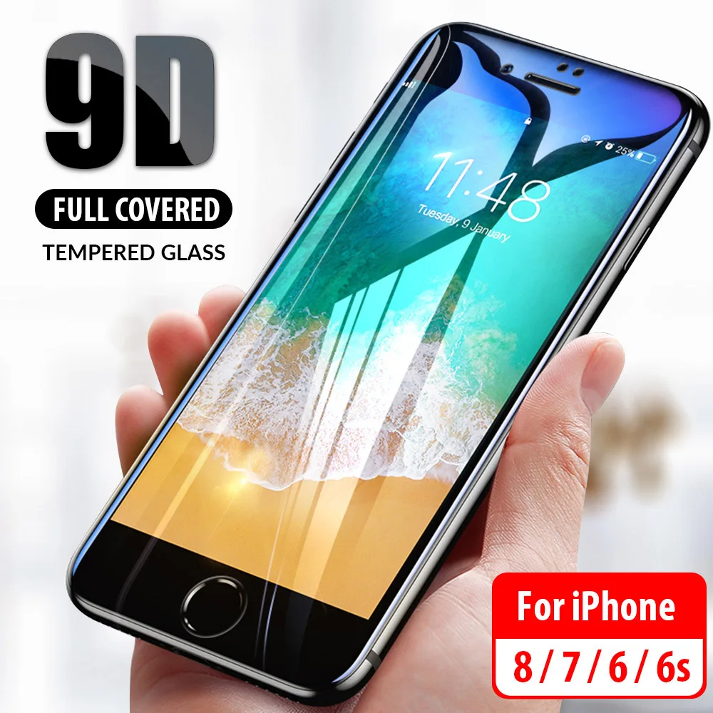 9D изогнутое Защитное стекло для iPhone 11 X XS XR 11 Pro Max 6 6S 7 8 Plus защита экрана закаленное стекло полное покрытие