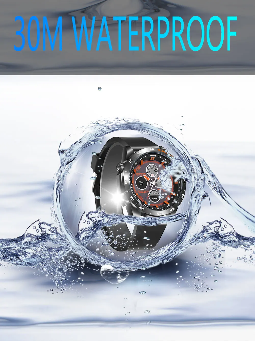 Dual Display Sport Watch Men Waterproof PU Leather Quartz Watches Electronic LED Digital Wrist Watches Male      Reloj Deportivo (10)