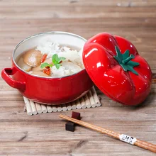 Горшочек в форме помидора толстый эмалированный горшок для детского питания добавка горшок креативный подарок