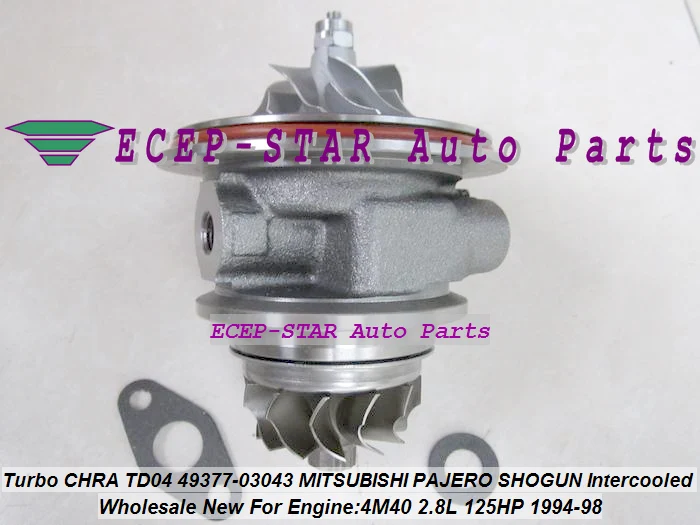 Turbo Cartridge CHRA Core TD04 49377-03043 ME201636 Turbocharger For MITSUBISHI PAJERO SHOGUN Intercooled 1994- 4M40T 4M40 2.8L (2)