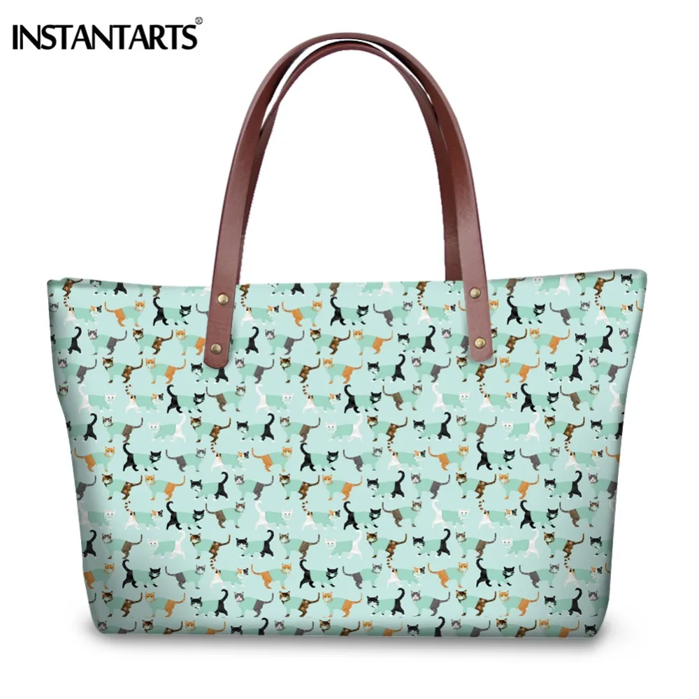 INSTANTARTS الموسيقية الحيوان الأبجدية الطباعة سيدة الأعلى مقبض حقيبة مخصص صورة أنيق جودة النساء كبيرة حقيبة يد للتسوق الفتيات INSTANTARTS الموسيقية الحيوان الأبجدية الطباعة سيدة الأعلى مقبض حقيبة مخصص صورة أنيق جودة النساء كبيرة حقيبة يد للتسوق الفتيات