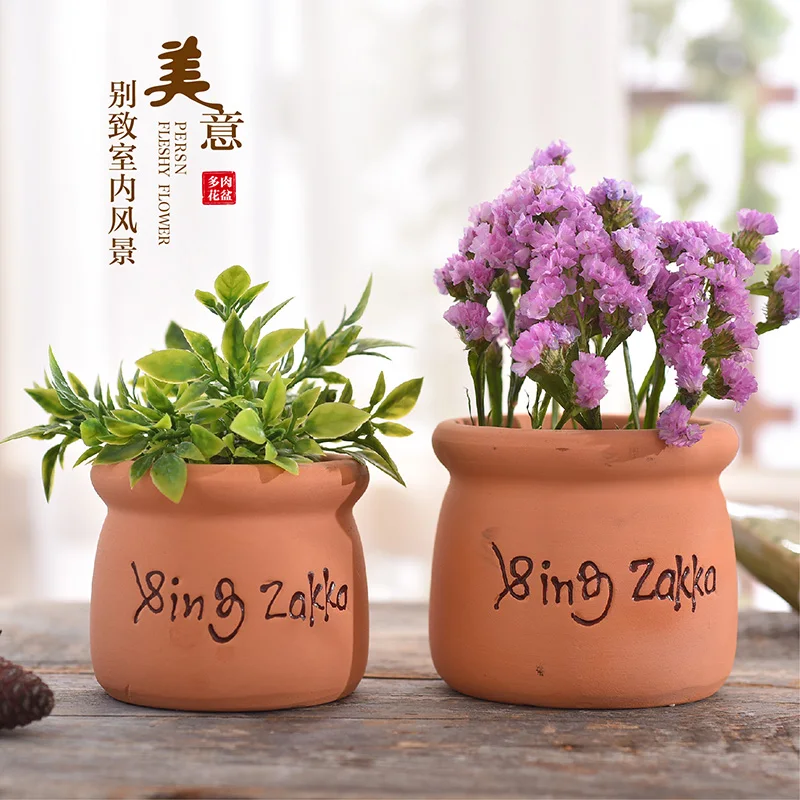 Новинка 2019 Zakka молочный горшок в форме бутылки из терракотона цветочный растения