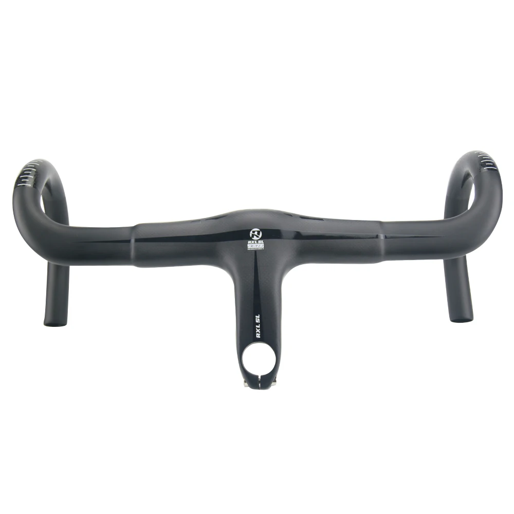 RXL SL Bicycle Handlebar Road Bike 3K Matte Integrated Handlebar With Stem 400420440mm BlackRed Carbon Road Bike Handlebars (2)