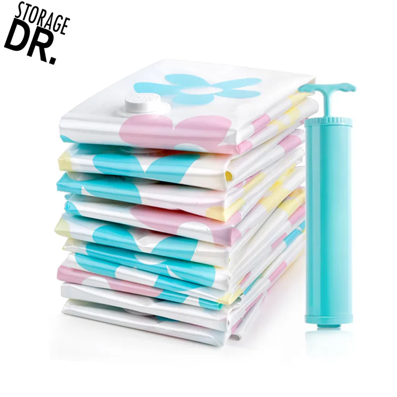 Koop DR. OPSLAG Vacu uuml;m Opbergzakken Pomp Kledingkast Organisator Kleding Verpakking Compressie Bag Sac Rangement Vetement Zakken Kleding
