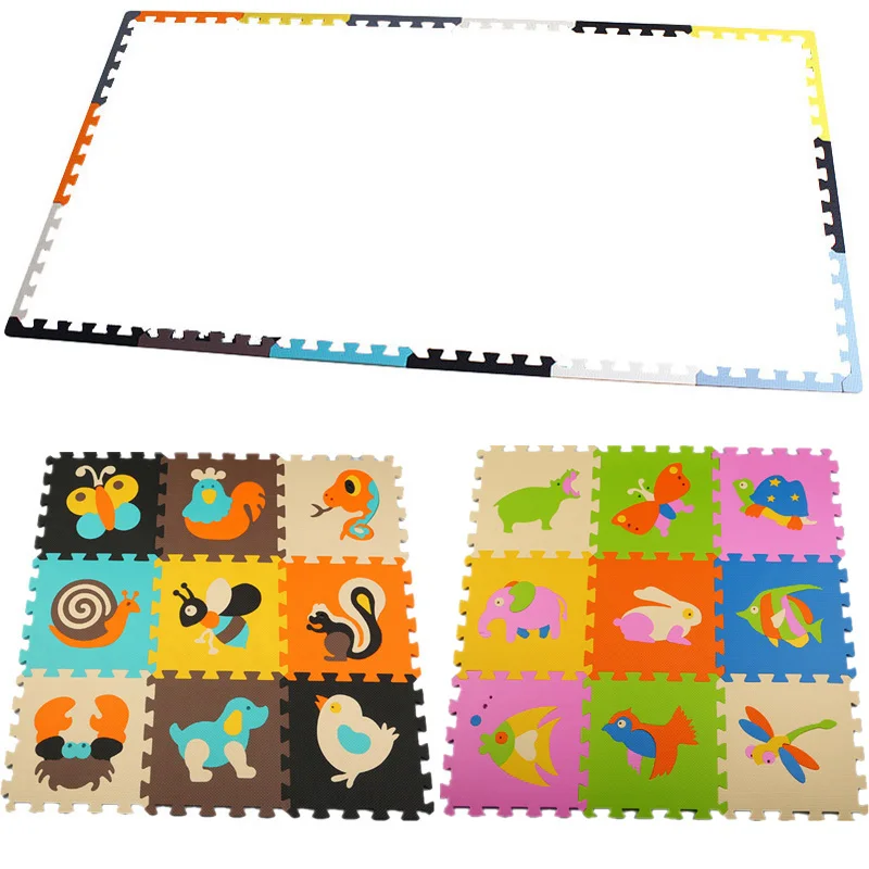 Hot Sale 30*30cm 18 pcs Baby Foam Puzzle Mats EVA Baby Play Floor Mats EVA Foam Mat For Infant Kids Jigsaw Game Pad Indoor mat - Цвет: P010017