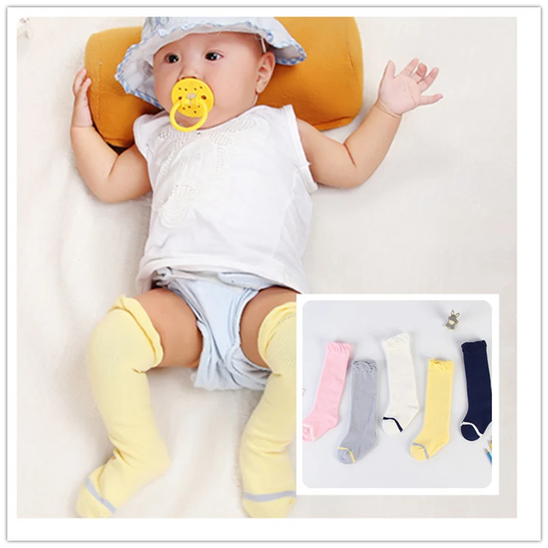 

High-Knee Socks Babys Sock Cotton School Soccer Boots Sport Long Leg Socks for 0-6years kids