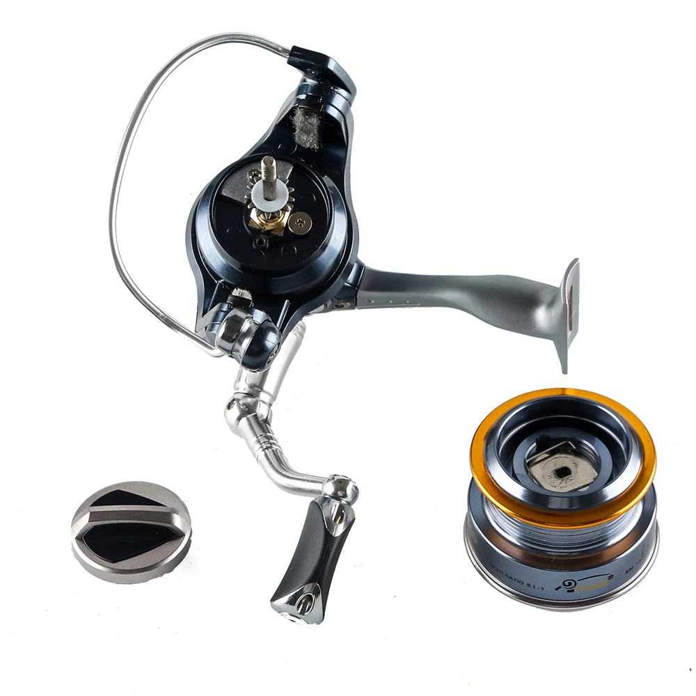 Surf Casting Fishing Reel Spinning Fishing Reel 8+1BB Gear Ratio 5.1:1 Aluminium Handle Carp Steering Wheel Spinning Reel Surf Casting Fishing Reel Spinning Fishing Reel 8+1BB Gear Ratio 5.1:1 Aluminium Handle Carp Steering Wheel Spinning Reel